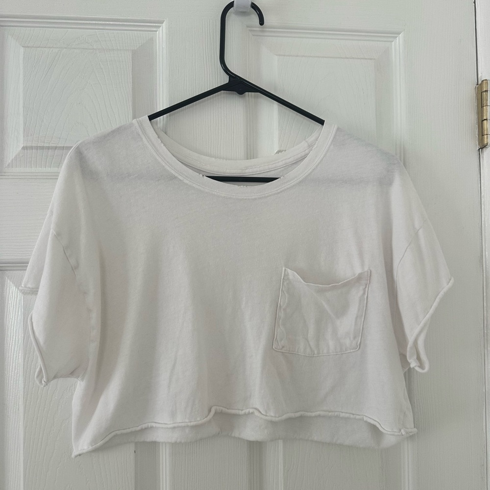 Aerie Offline White Cropped Tshirt